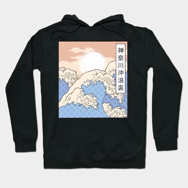 Pastel Great Wave Hoodie by MimicGaming